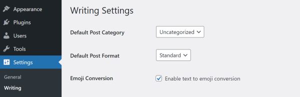 WordPress Emoji Settings Plugin