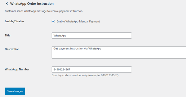 WhatsApp Contact Gateway for WooCommerce